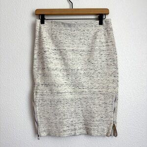 Wilfred by Aritzia Heathered Knit Pencil Skirt Double Side Zippers Medium